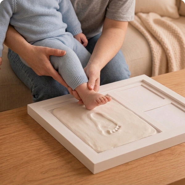 Step 2 · pressing pet paw into clay